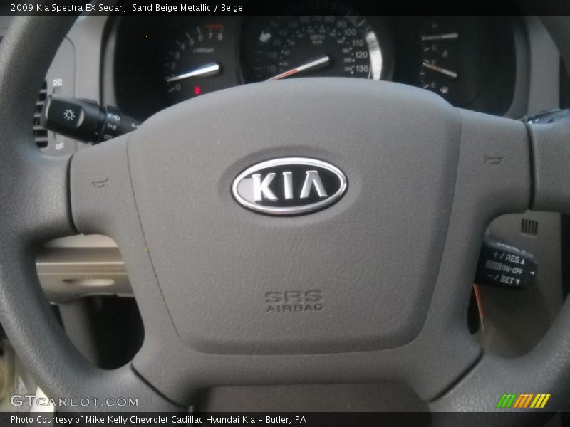 Sand Beige Metallic / Beige 2009 Kia Spectra EX Sedan