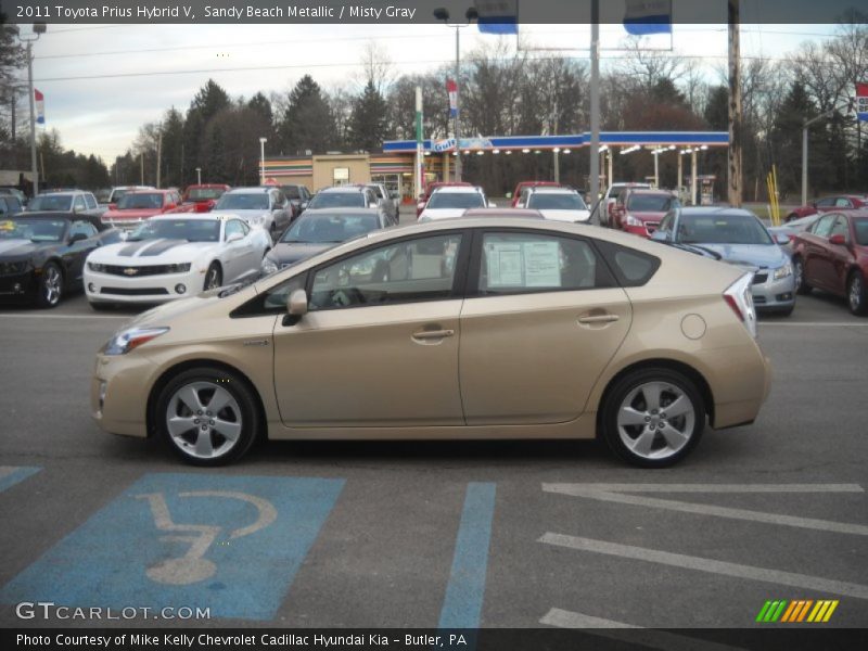 Sandy Beach Metallic / Misty Gray 2011 Toyota Prius Hybrid V