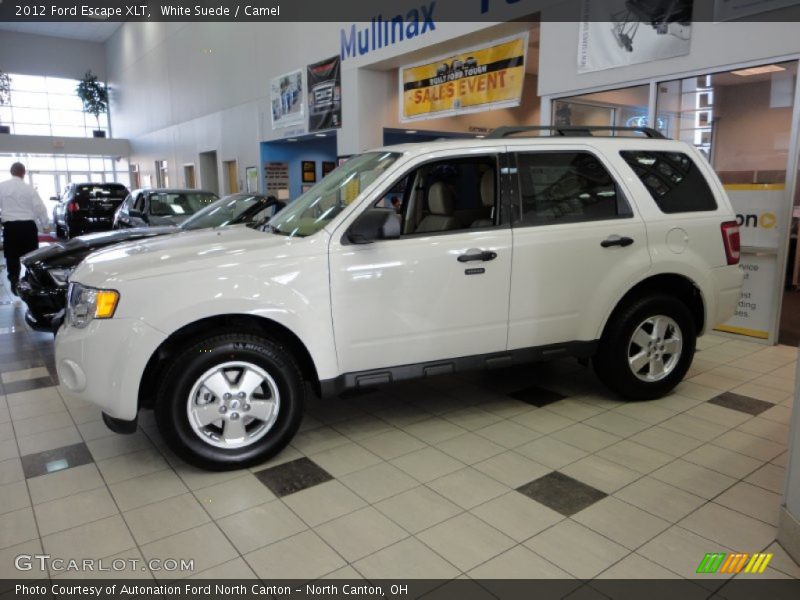 White Suede / Camel 2012 Ford Escape XLT