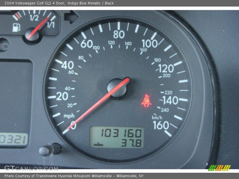 Indigo Blue Metallic / Black 2004 Volkswagen Golf GLS 4 Door