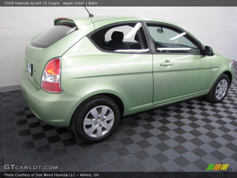 Apple Green / Black 2008 Hyundai Accent GS Coupe