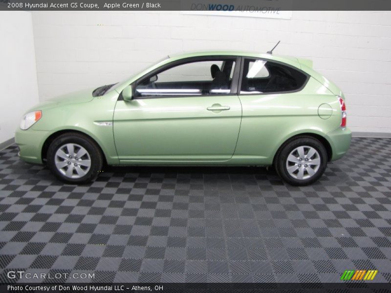 Apple Green / Black 2008 Hyundai Accent GS Coupe