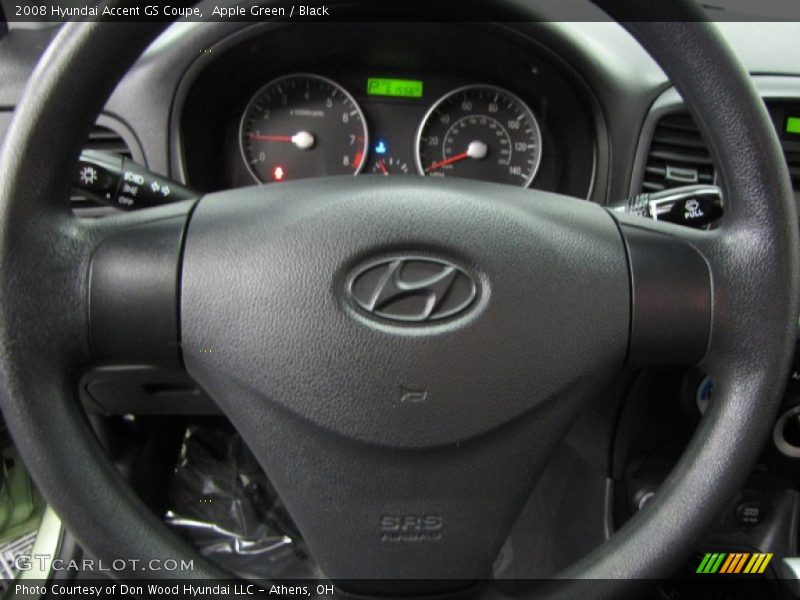 Apple Green / Black 2008 Hyundai Accent GS Coupe