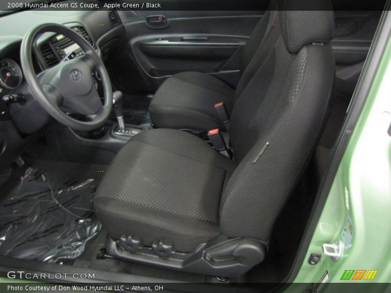 Apple Green / Black 2008 Hyundai Accent GS Coupe