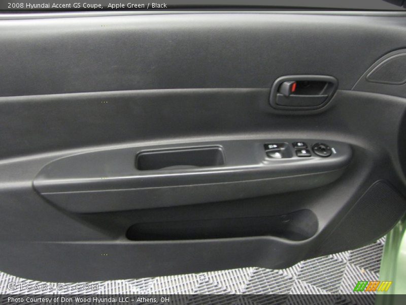 Apple Green / Black 2008 Hyundai Accent GS Coupe
