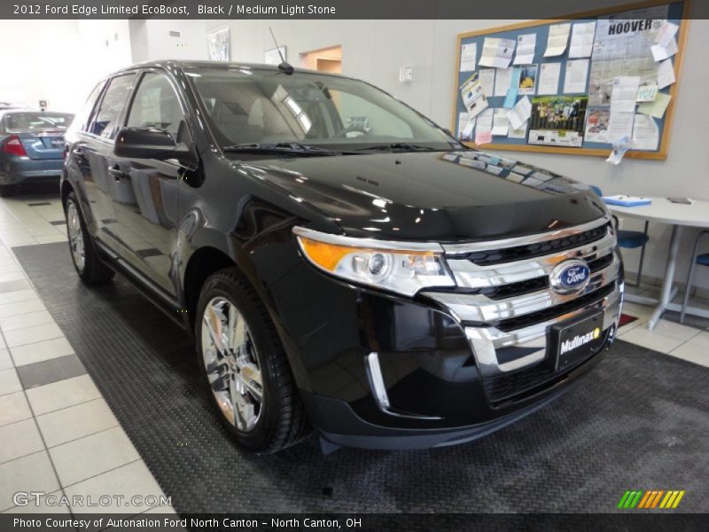 Black / Medium Light Stone 2012 Ford Edge Limited EcoBoost