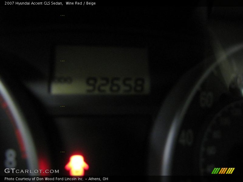 Wine Red / Beige 2007 Hyundai Accent GLS Sedan