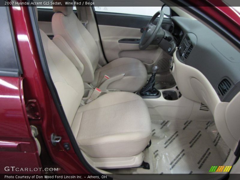 Wine Red / Beige 2007 Hyundai Accent GLS Sedan
