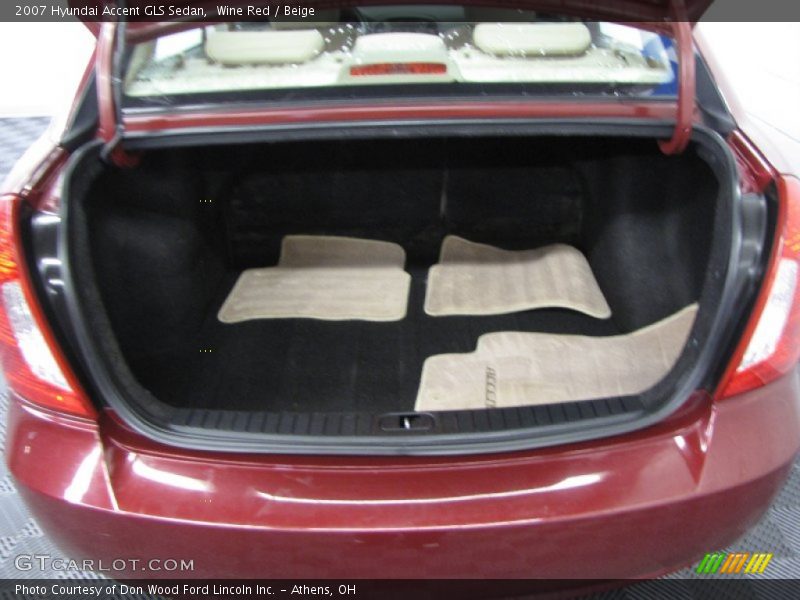 Wine Red / Beige 2007 Hyundai Accent GLS Sedan