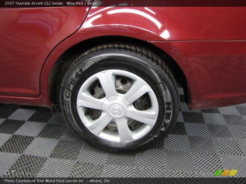 Wine Red / Beige 2007 Hyundai Accent GLS Sedan