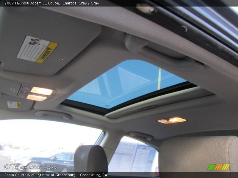 Charcoal Gray / Gray 2007 Hyundai Accent SE Coupe