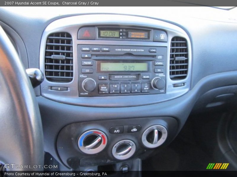 Charcoal Gray / Gray 2007 Hyundai Accent SE Coupe