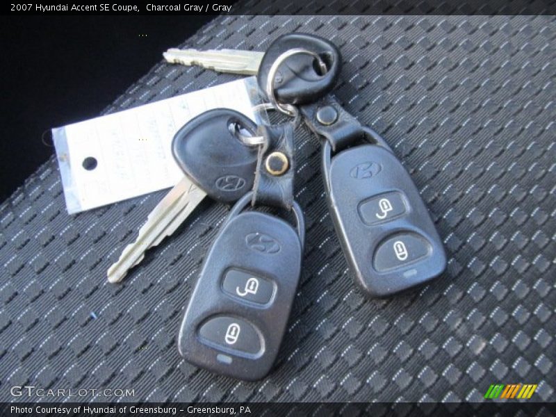 Charcoal Gray / Gray 2007 Hyundai Accent SE Coupe