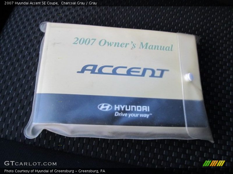 Charcoal Gray / Gray 2007 Hyundai Accent SE Coupe