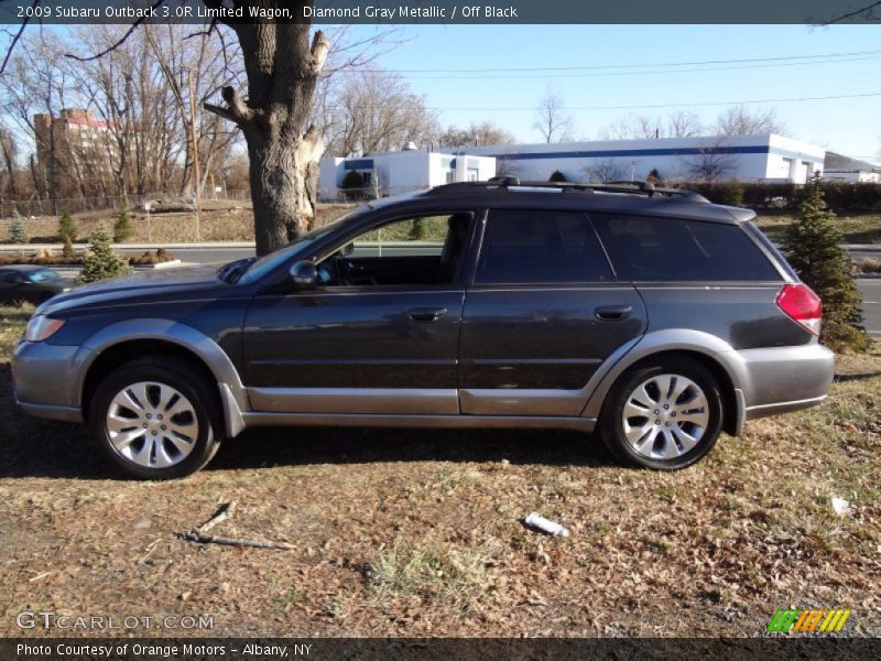 Diamond Gray Metallic / Off Black 2009 Subaru Outback 3.0R Limited Wagon