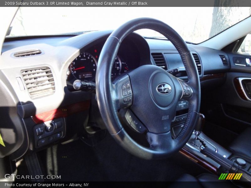 Diamond Gray Metallic / Off Black 2009 Subaru Outback 3.0R Limited Wagon
