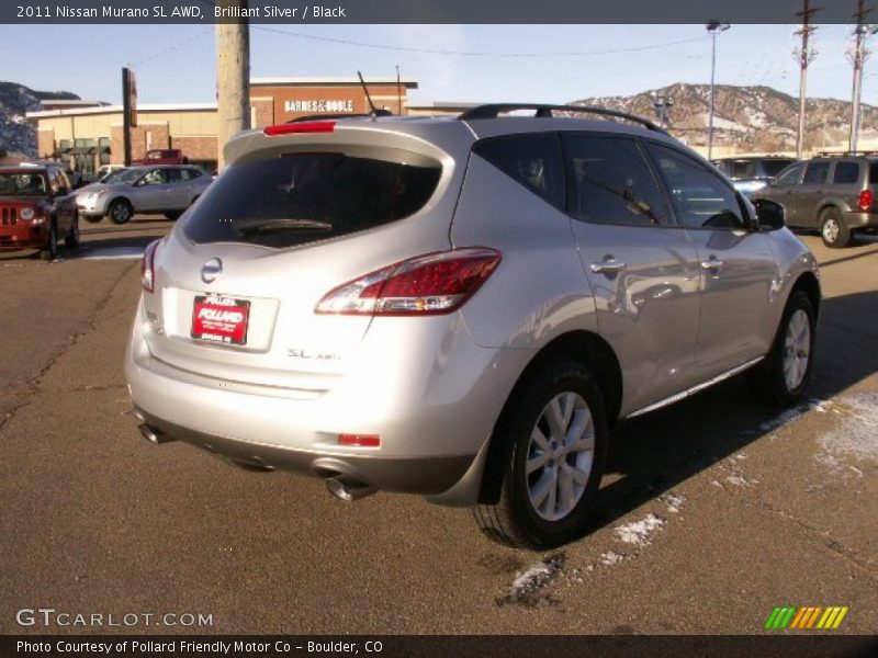 Brilliant Silver / Black 2011 Nissan Murano SL AWD