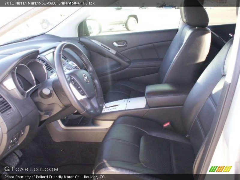 Brilliant Silver / Black 2011 Nissan Murano SL AWD
