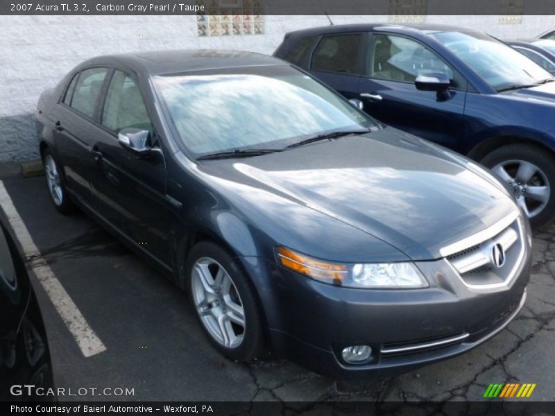 Carbon Gray Pearl / Taupe 2007 Acura TL 3.2