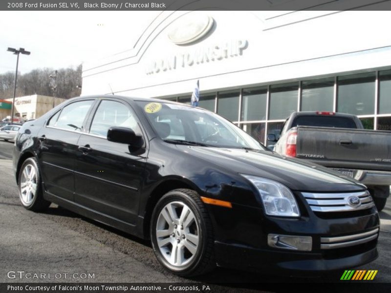 Black Ebony / Charcoal Black 2008 Ford Fusion SEL V6