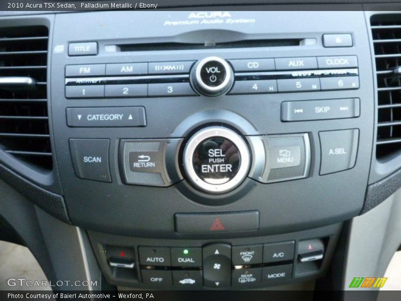 Palladium Metallic / Ebony 2010 Acura TSX Sedan