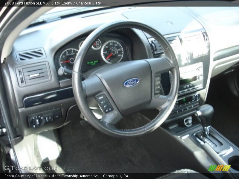 Black Ebony / Charcoal Black 2008 Ford Fusion SEL V6