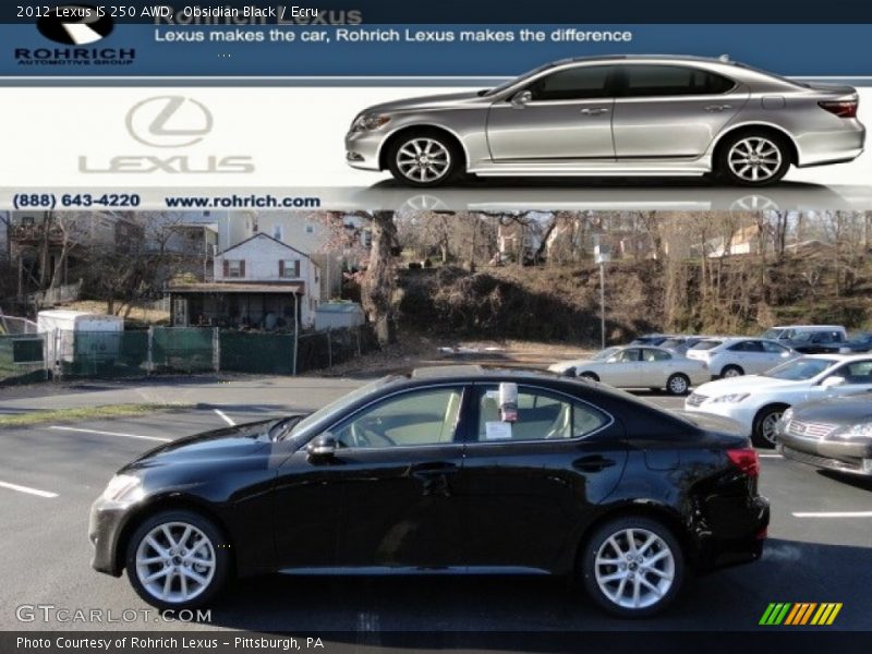 Obsidian Black / Ecru 2012 Lexus IS 250 AWD