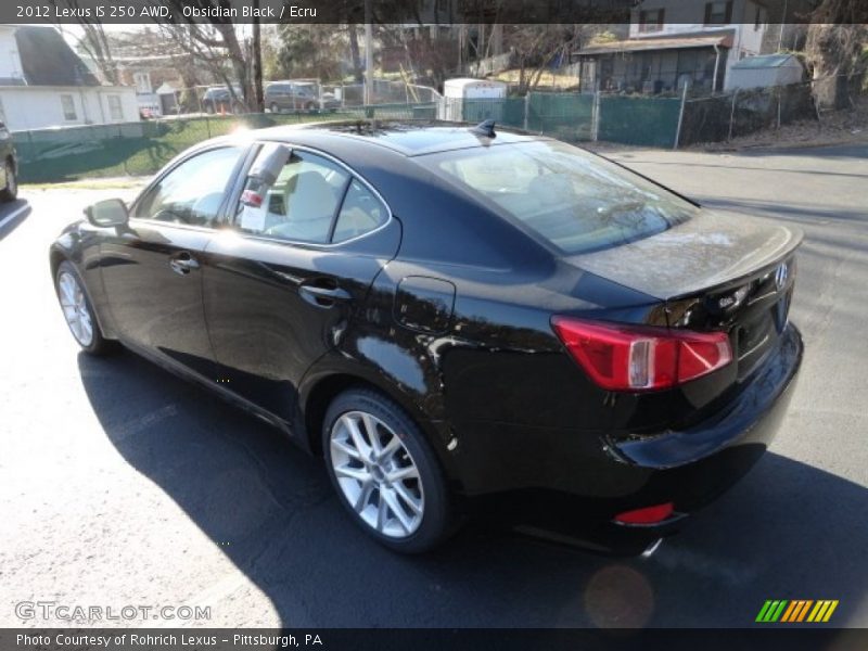 Obsidian Black / Ecru 2012 Lexus IS 250 AWD