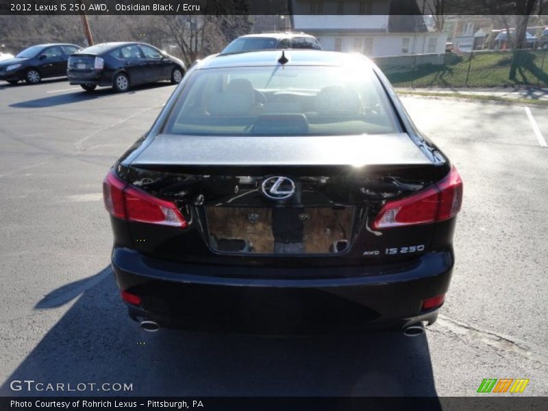 Obsidian Black / Ecru 2012 Lexus IS 250 AWD