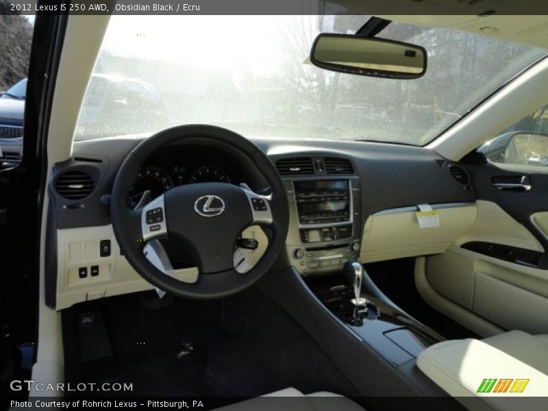 Obsidian Black / Ecru 2012 Lexus IS 250 AWD