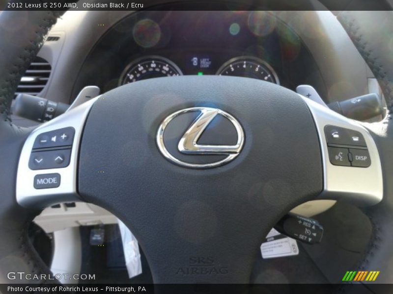 Obsidian Black / Ecru 2012 Lexus IS 250 AWD