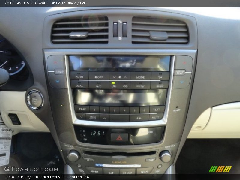 Obsidian Black / Ecru 2012 Lexus IS 250 AWD