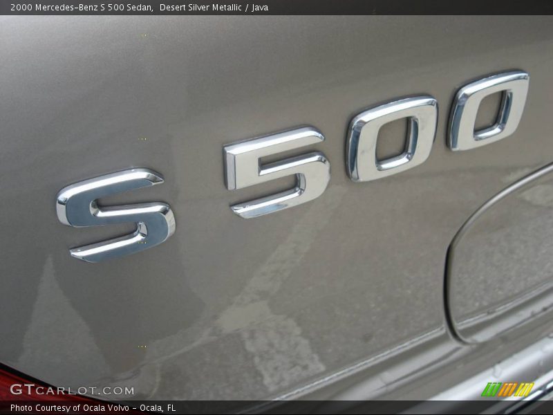 Desert Silver Metallic / Java 2000 Mercedes-Benz S 500 Sedan