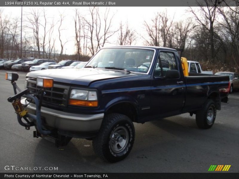 Royal Blue Metallic / Blue 1994 Ford F150 XL Regular Cab 4x4
