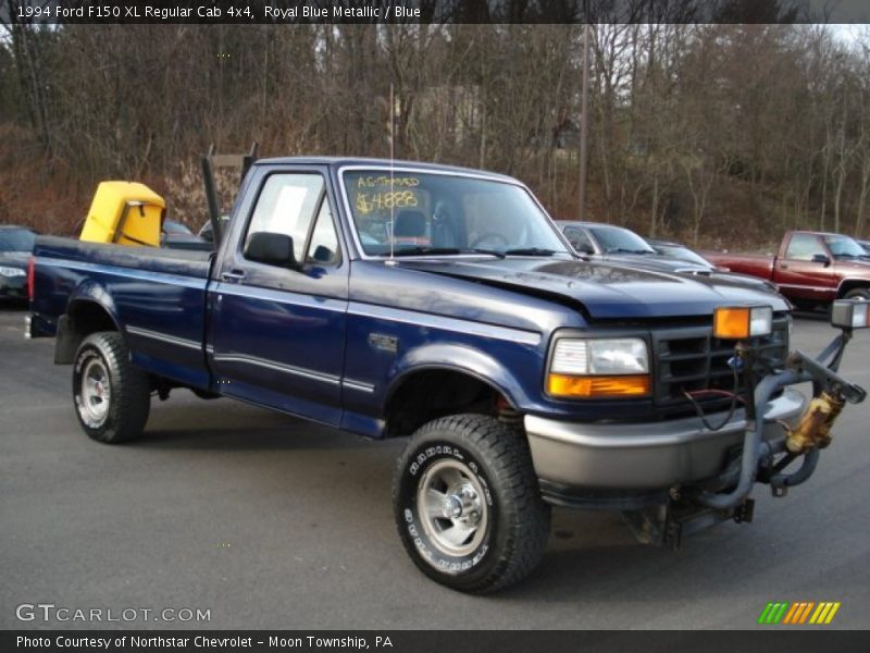 Royal Blue Metallic / Blue 1994 Ford F150 XL Regular Cab 4x4