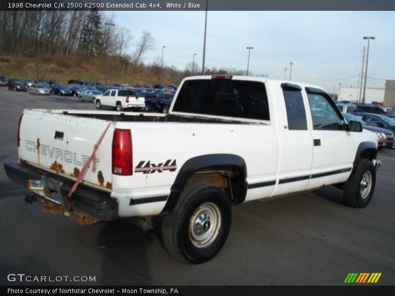 White / Blue 1998 Chevrolet C/K 2500 K2500 Extended Cab 4x4