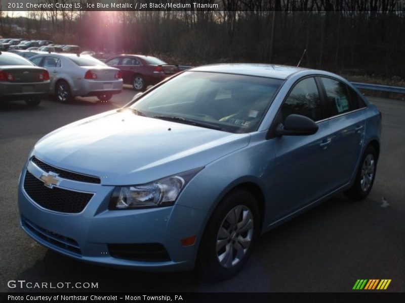 Ice Blue Metallic / Jet Black/Medium Titanium 2012 Chevrolet Cruze LS