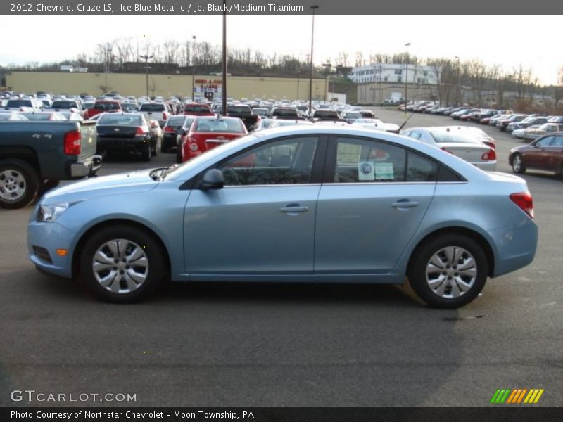 Ice Blue Metallic / Jet Black/Medium Titanium 2012 Chevrolet Cruze LS