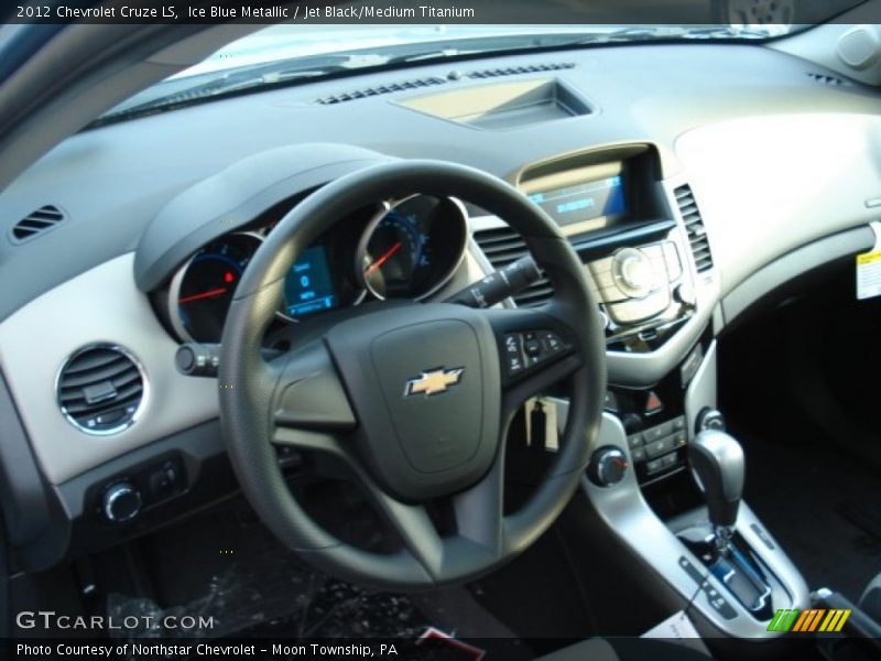 Ice Blue Metallic / Jet Black/Medium Titanium 2012 Chevrolet Cruze LS