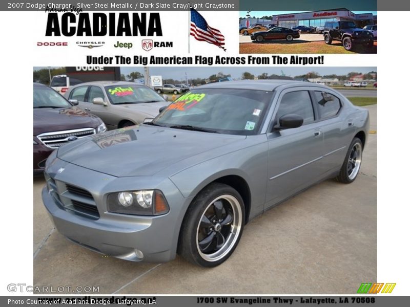 Silver Steel Metallic / Dark Slate Gray/Light Graystone 2007 Dodge Charger
