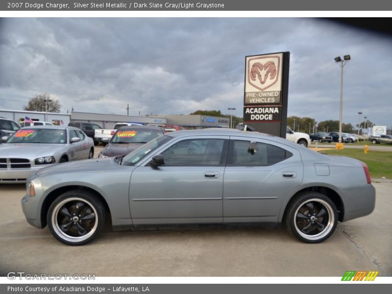 Silver Steel Metallic / Dark Slate Gray/Light Graystone 2007 Dodge Charger