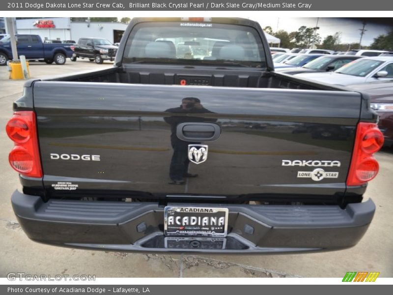 Brilliant Black Crystal Pearl / Dark Slate Gray/Medium Slate Gray 2011 Dodge Dakota Lone Star Crew Cab