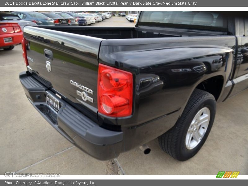 Brilliant Black Crystal Pearl / Dark Slate Gray/Medium Slate Gray 2011 Dodge Dakota Lone Star Crew Cab