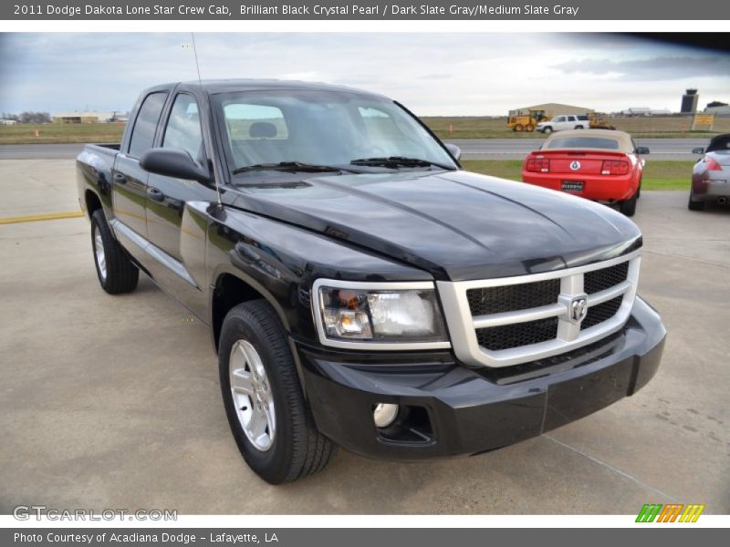 Brilliant Black Crystal Pearl / Dark Slate Gray/Medium Slate Gray 2011 Dodge Dakota Lone Star Crew Cab