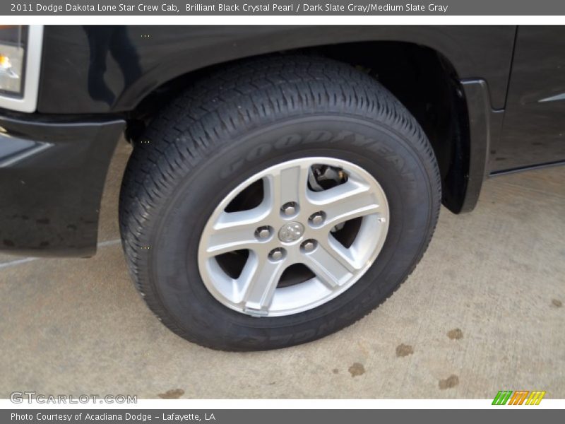 Brilliant Black Crystal Pearl / Dark Slate Gray/Medium Slate Gray 2011 Dodge Dakota Lone Star Crew Cab