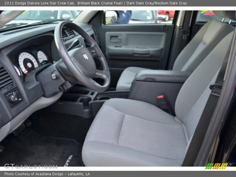 Brilliant Black Crystal Pearl / Dark Slate Gray/Medium Slate Gray 2011 Dodge Dakota Lone Star Crew Cab