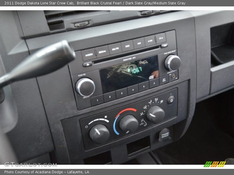 Brilliant Black Crystal Pearl / Dark Slate Gray/Medium Slate Gray 2011 Dodge Dakota Lone Star Crew Cab