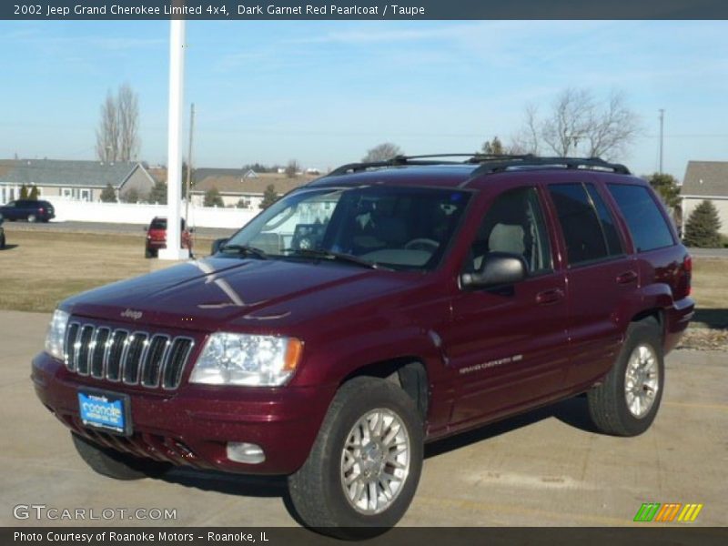 Dark Garnet Red Pearlcoat / Taupe 2002 Jeep Grand Cherokee Limited 4x4