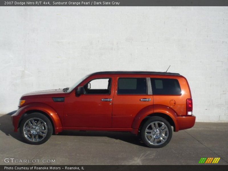 Sunburst Orange Pearl / Dark Slate Gray 2007 Dodge Nitro R/T 4x4