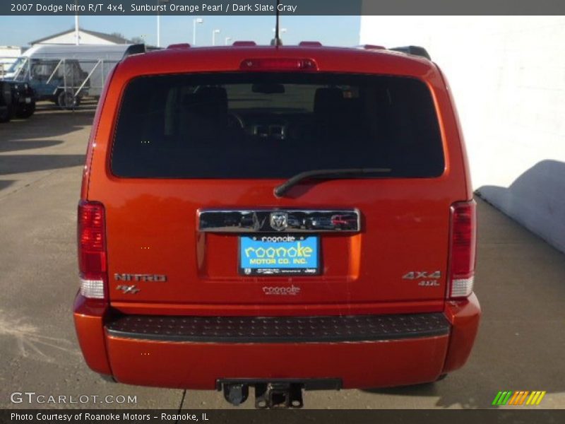 Sunburst Orange Pearl / Dark Slate Gray 2007 Dodge Nitro R/T 4x4